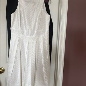 White House Black Market Textured White Dress